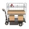 Vestil Traction Drive Cart 2 Shelfs 33 in & 49 3/4 in 750 lb 24 3/4 x 46 NE-CART-4 - alternate 4
